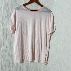 Free People We The Free Pink Oversized Burnout Short Sleeve Tee Top Small